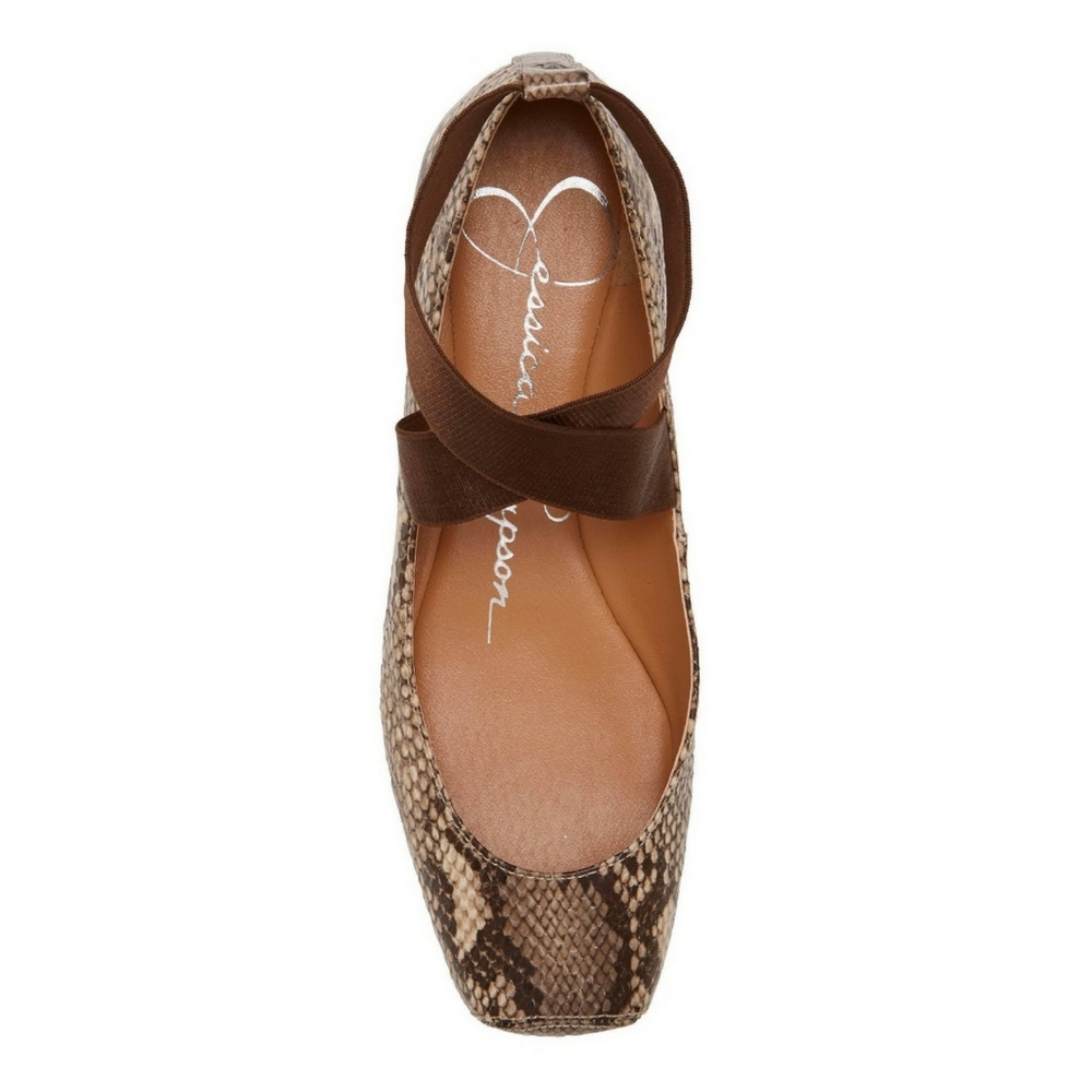 JESSICA SIMPSON Mandalaye Snake Print Ballet Flats size 6 - Picture 3 of 6